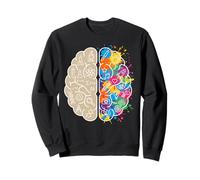 Science Art Brain Left and Right Thinking Neuroscience Mind Sweatshirt