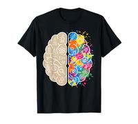 Science Art Brain Left and Right Thinking Neuroscience Mind T-Shirt