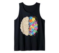 Science Art Brain Left and Right Thinking Neuroscience Mind Tank Top