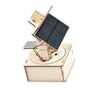 Science Assembly Project Model with Wooden Parts and Solar Panel for Home Study, Tabletop Display, School Demo, and Family Learning Solar Science Model Wooden Assembly Visible Panel Classroom Home