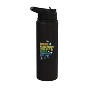 Science Because Figuring Things Out Because Science Meme Stainless Steel Insulated Water Bottle