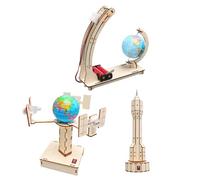 Science Building Set - Timber Orbital Craft Pack Design Assemble Puzzle Toy, Astronomy Learning Builder, Mechanical Education Kit | Creative Stem Project Gift Classroom Play Workshop Fun Kids