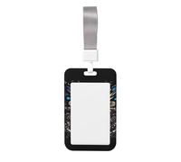 Science Butterfly Card Badge Holder.Sliding Badge Holder with Lanyard, Printed Work ID Card Case
