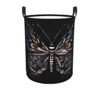 Science Butterfly Circular HamperM Basket Large Laundry Storage Basket for Clothes Stylish Home Decor Organizer