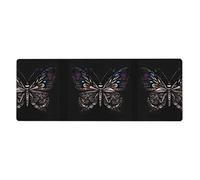 Science Butterfly Long and Large Rubber Mouse pad for Office Computers 12x31.5in