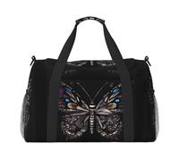 Science Butterfly Print Large Hand Travel Bag, Waterproof Tote Handbag for Women, Duffel Bag Sport Gym for Men