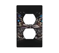 Science Butterfly Unbreakable Polycarbonate Switch Plate-1 Gang Screwless Wall Plate for Home Office