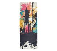 Science Chemical Set folding yoga mat for women printed, non slip, yoga towel non slip with bags tapete para ejercicio 71x26 inches