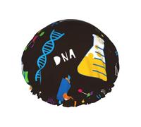 Science Chemicals Flasks,Shower Cap Nightcap Double Layer Waterproof Elastic Bath Cap Reusable Hair Cap