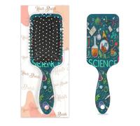 Science Chemistry Hair Brush Educational Theme Wet Dry Air Cushion Hair Brush Plastic Detangler Hairbrush for Kids Adults Back To School Gift Women Men