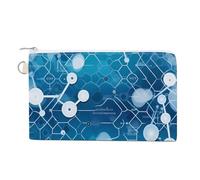 Science Chemistry Molecular Structure Coin Purse Cute Change Pouch Wallet Clutch Bag with Zip
