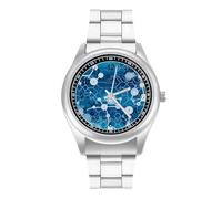 Science Chemistry Molecular Structure Men's Casual Watch with Stainless Steel Strap Alloy Quartz Wrist Watches