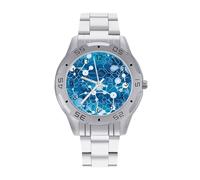 Science Chemistry Molecular Structure Men's Watches Stainless Steel Watch Strap Analog Quartz Watch Business Wristwatches
