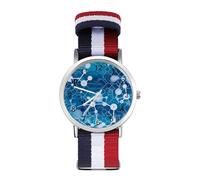 Science Chemistry Molecular Structure Sport Watch for Men Women Nylon Strap Wrist Watch Analog Quartz Watch