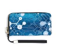 Science Chemistry Molecular Structure Womens Wristlet Wallet Leather Long Purse Card Holder Clutch Handbag