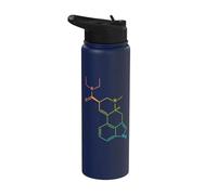 Science Chemistry Molecule Graphic Physics STEM Scientist Stainless Steel Insulated Water Bottle