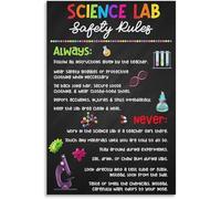 Science Classroom Rules Posters Science Safty Poster Middle High School Science Lab Posters Class Poster Decorative Metal Tin Sign Wall Art Posters for Room Aesthetic 8x12 inch