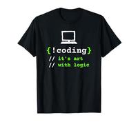 Science Coder(! Coding) //It's Art //with Logic Nerdcomputer T-Shirt