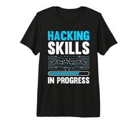Science Coder Hacking Skills Progress Funny Nerd Computer Premium T-Shirt