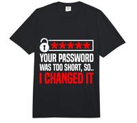 Science Coder Your Password was Too Short, SO I Computer Comfort Colors Adult Heavyweight T-Shirt