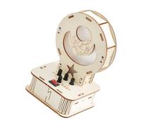 Science Craft Project Toy for Students, Wooden Assembly Model with Rotary Knobs, Rocker Base, and Compact Desktop Setup for Home Learning Wooden Science Project Toy Classroom Activity School Age Craft