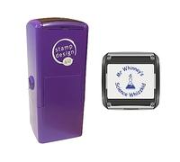 Science Design in Blue with 2 Lines of Custom Text - School Teacher Personalised Reward, Education and Motivational Stamps