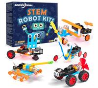 SCIENCE DIARY STEM Robot Building Kit for Kids - Engineering Experiments Crafts Set with Motor and Tools, Learning Toys Activities for Researching, Christmas Birthday Gifts for Boys and Girls