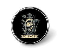 Science Dinosaur Cute Lapel Brooch Pins Badge Metal Round Jacket Hat Bag Accessories Jewelry