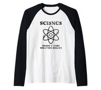 Science doesn´t care what you believe Leetspeak Version Raglan Baseball Tee