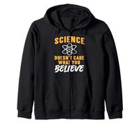 Science Doesn't Care What You Believe Atom Graphic Zip Hoodie