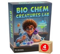 Science Educational Kit for Children Bio Chem Creatures Lab Set STEM Toys Biopolymer Experiments Chemistry Activities Hands-On Learning Kit for Kids Electoys Includes 4 Pack
