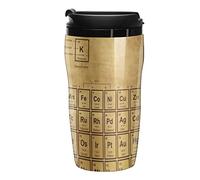 Science Elements Chemistry Coffee Cup Reusable Travel Mug Double Wall Thermal Insulated with Lid Hot Cold Drinks