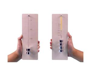Science Experiment Board for Force Demonstration Lessons, Portable Scale-Marked Classroom Teaching Aid for Students Mechanics Lesson Aid Science Lab Board Scale Marked Observation Tool Teacher Model