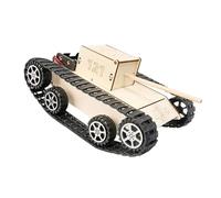 Science Experiment Model, Wooden Electric Tanks Educational for Technology Learning Wooden Tracked Tanks Model