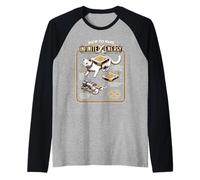 Science Experiment Perpetual Mobile Infinite Energy Cat Raglan Baseball Tee