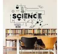 Science Experiment Tool Wall Sticker School Laboratory Club Living Room Chemistry Teacher Education Wall Sticker Children's Room Decoration
