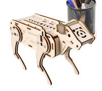 Science Experiment Voice-Controlled Wooden Mechanical Dog Assembly Toy