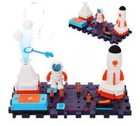Science Experiments DIY Board Kit for Kids,STEM Physics Exploration Toy Set with Light,School Family STEM Educational Montessori Toy,Space Toys with Astronaut and Rocket,Gift for Boys Girls