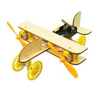 Science Experiments for Kids - DIY Wooden Biplane with Dual Propellers STEM Kit | Educational Science Kits for Boys & Girls Ages 8 9 10 11 12 13 14 | Hands-On Engineering Aircraft Model Project