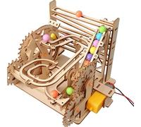 Science Experiments for Kids, DIY Wooden Marble Run STEM Science Kits with Gears and Tracks, Build Your Own Rolling Ball Mechanical Engineering Project for Boys & Girls Ages 8-14 Classroom Activity