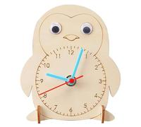 Science Experiments for Kids, DIY Wooden Penguin Clock Model STEM Science Kits Build Your Own Learning Timepiece, Educational Hands-On Project for Boys & Girls Ages 8-14 Classroom and Home Study