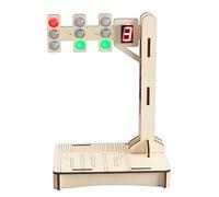 Science Experiments Traffic Light Kit for Kids, DIY Wooden Traffic Signal Model with Countdown Display & LED Lights | STEM Engineering Science Kits for Classroom Physics Projects and Hands-On Learning