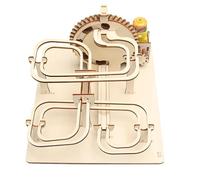 Science Experiments Wooden Marble Run Kit for Kids, DIY Electric Track Ball Slide Model with Gear Mechanism | STEM Science Kits Educational Engineering Project for Classroom Physics and Creative Learn