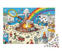 Science Fair Experiment Gone Wrong Wooden Jigsaw Puzzle Waterproof 1000 Piece Puzzles for Adults Challenging And Brainteasing Home Decoration