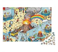 Science Fair Experiment Gone Wrong Wooden Jigsaw Puzzle Waterproof 1000 Piece Puzzles for Adults Gifts Challenging And Brainteasing Educational Games