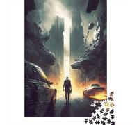 Science Fiction 1000-Piece Puzzle for Adults, 38x26cm/1000pcs; for Quiet Downtime Without A Screen; White Card Pieces for A Neat Table