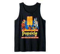 Science Fiction Comic Hero | Retro Popsicle Advertising Art Tank Top