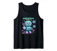 Science Fiction Day - AI Meets The Universe | Retro Futurist Tank Top