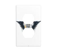 Science Fiction Duplex Receptacle Outlet Wall Plate, Standard Size 1-Gang, Polycarbonate Thermoplastic.