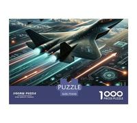 Science Fiction Fighter Jets Thickened Wooden Jigsaw Puzzles for Adults Fun 1000 Pieces Education Game Toy Intellectual Game Stress Relief Toy Decoration Relaxation and Intelligence 1000pcs (75x50cm)